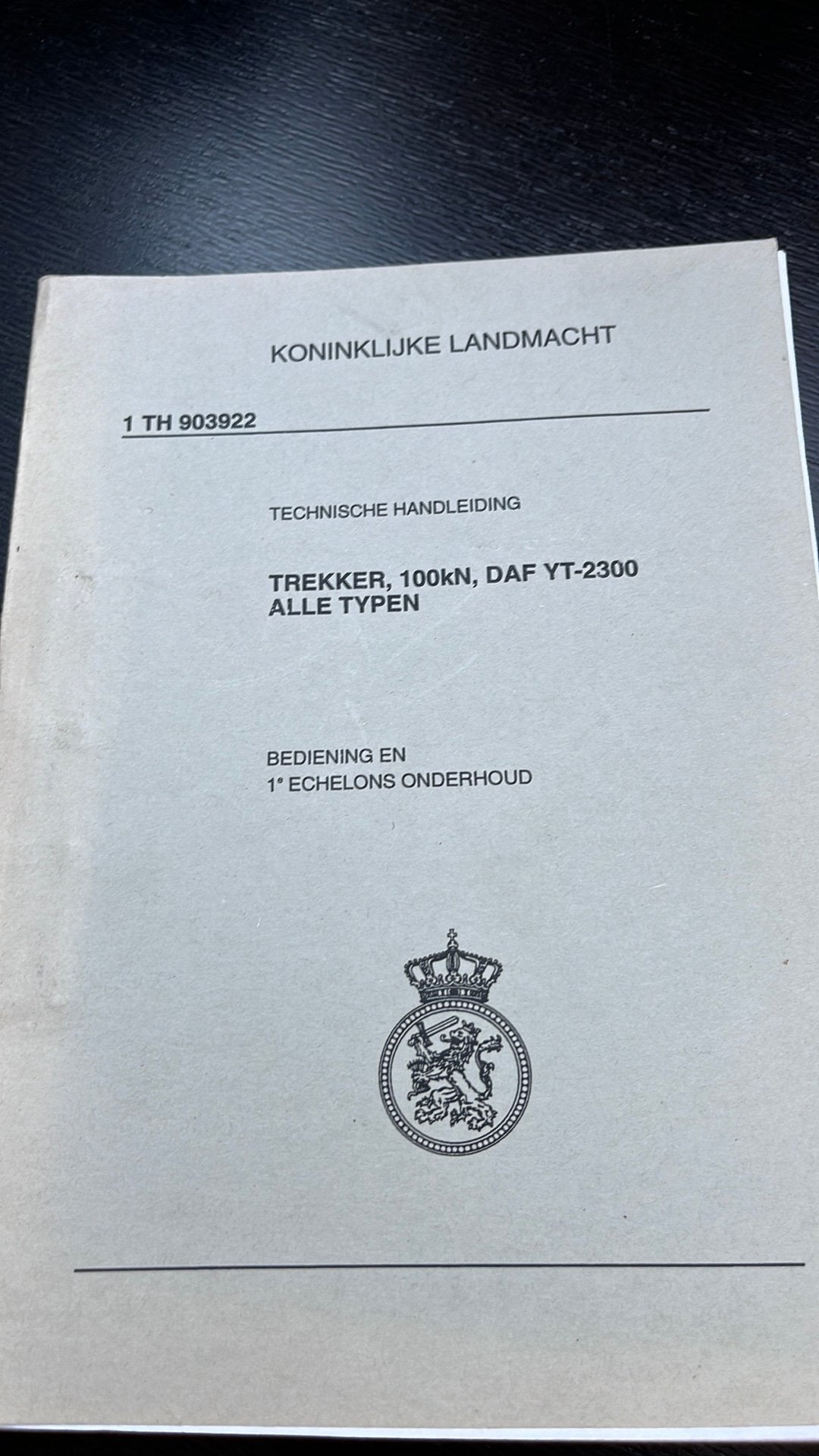 Technische handleiding DAF YTV2300 YT2300, Ophalen of Verzenden, Landmacht, Nederland, Boek of Tijdschrift
