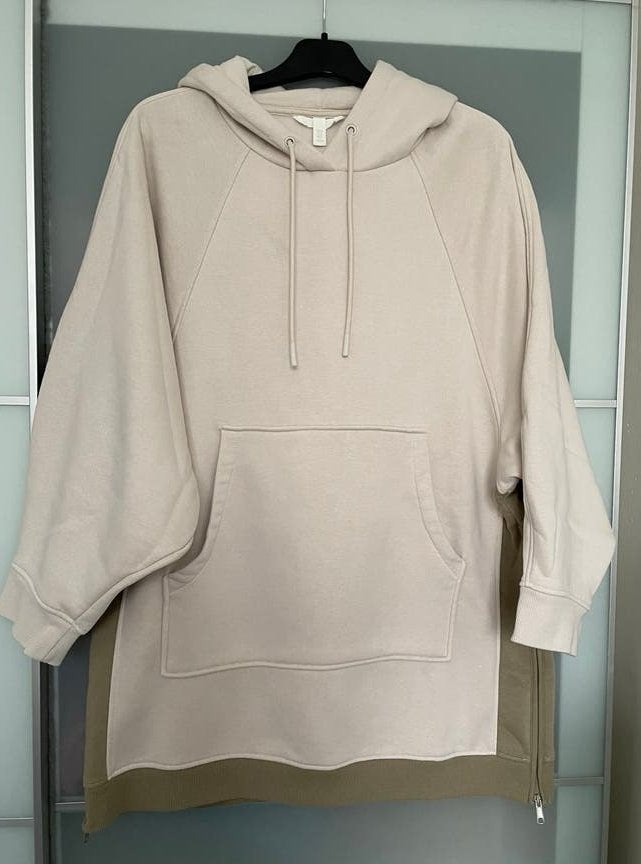 H&M Oversized Hoodie, Kleding | Dames, Ophalen of Verzenden, Zo goed als nieuw, Maat 38/40 (M), Beige