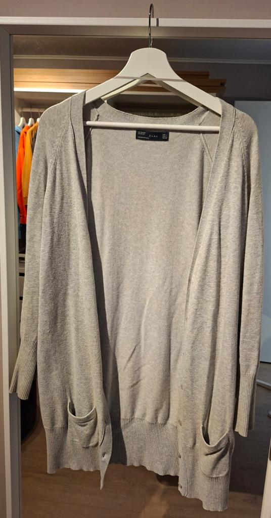 Lang grijs vest ZARA maat L, Kleding | Dames, Truien en Vesten, Ophalen of Verzenden, Zo goed als nieuw, Maat 38/40 (M), Grijs
