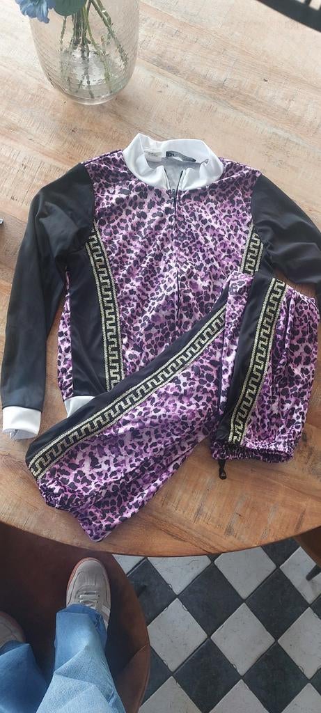 Trainingspak panterprint paars - Carnaval / Fout feestje, Kleding | Dames, Ophalen of Verzenden