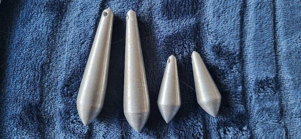 4x vintage aluminium Casting wedstrijd gewichten, Ophalen of Verzenden, Gebruikt, Overige typen