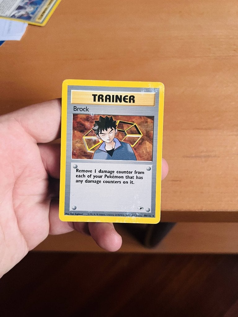 Brock 98/132 Gym Heroes Pokemon, Verzenden, Zo goed als nieuw, Losse kaart, Foil