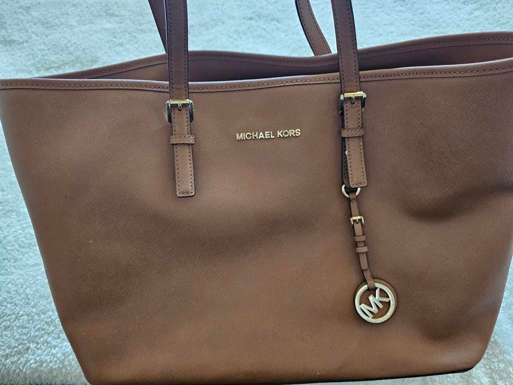 Originele bruine Michael kors tas, Ophalen, 30 cm of meer
