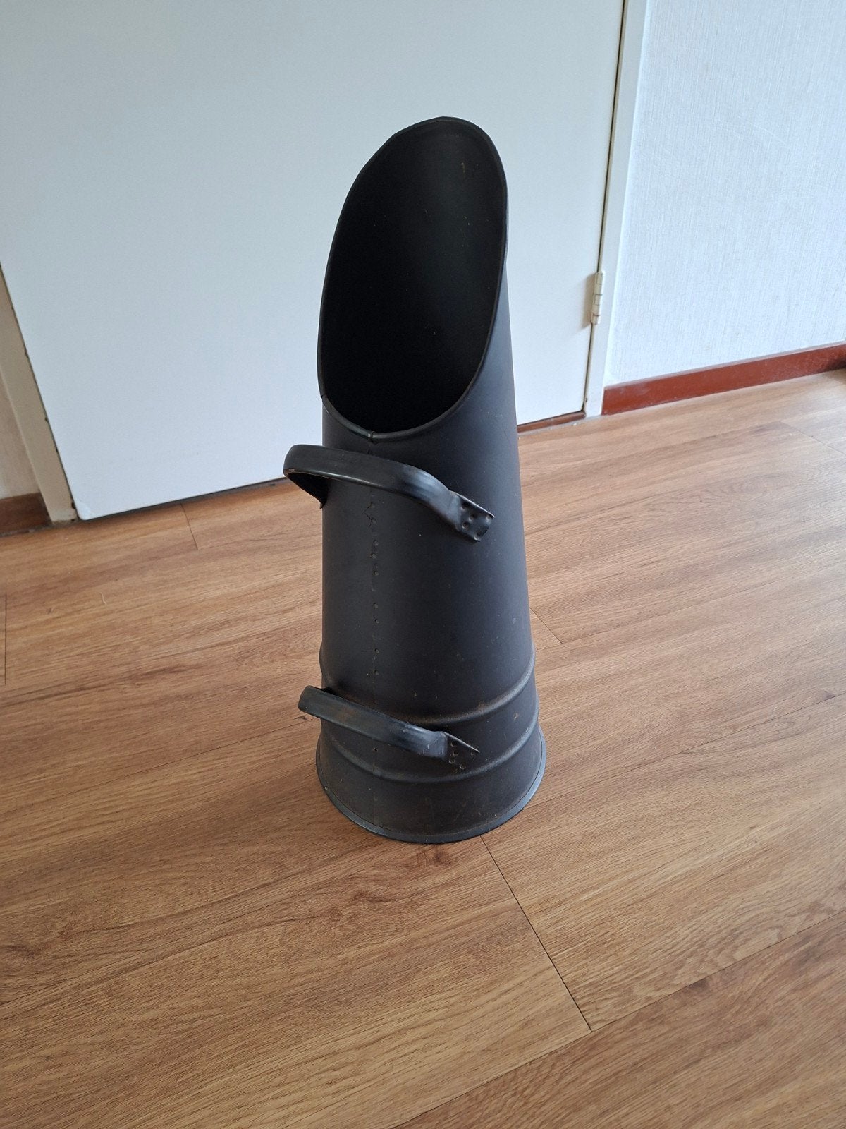 Zwarte metalen kolenkit - Vintage stijl, Vintage, Ophalen of Verzenden, Metaal, Gebruikt