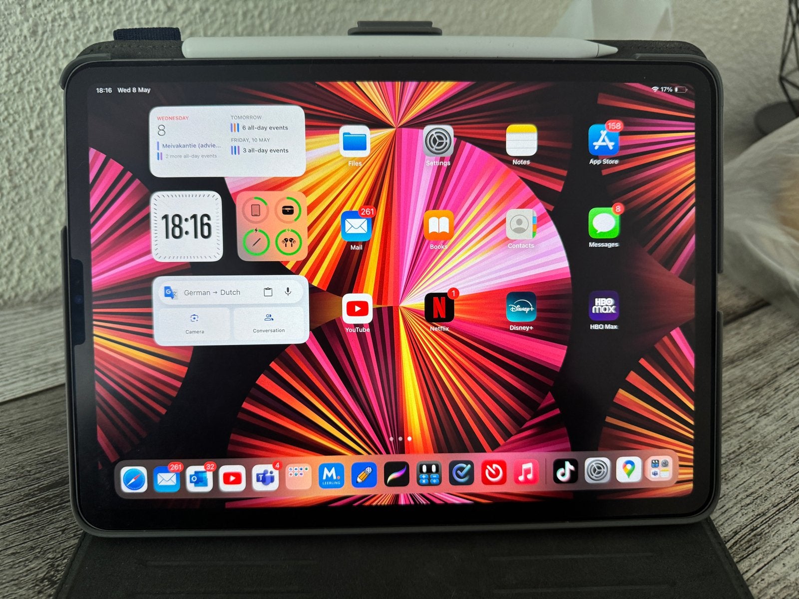 iPad Pro 11" M1 + Apple Pencil 2 + hoes + doos, 11 inch, Ophalen of Verzenden, Zo goed als nieuw, Apple iPad Pro