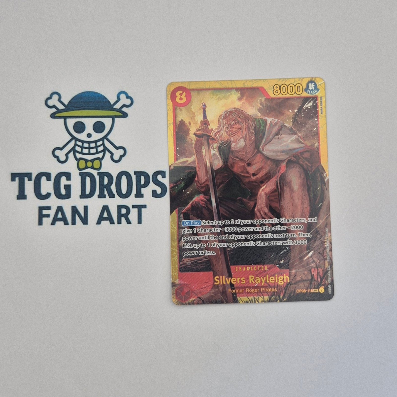 Silver Rayleigh OP08-118 Two Legend, Ophalen of Verzenden, Zo goed als nieuw, Losse kaart, Foil