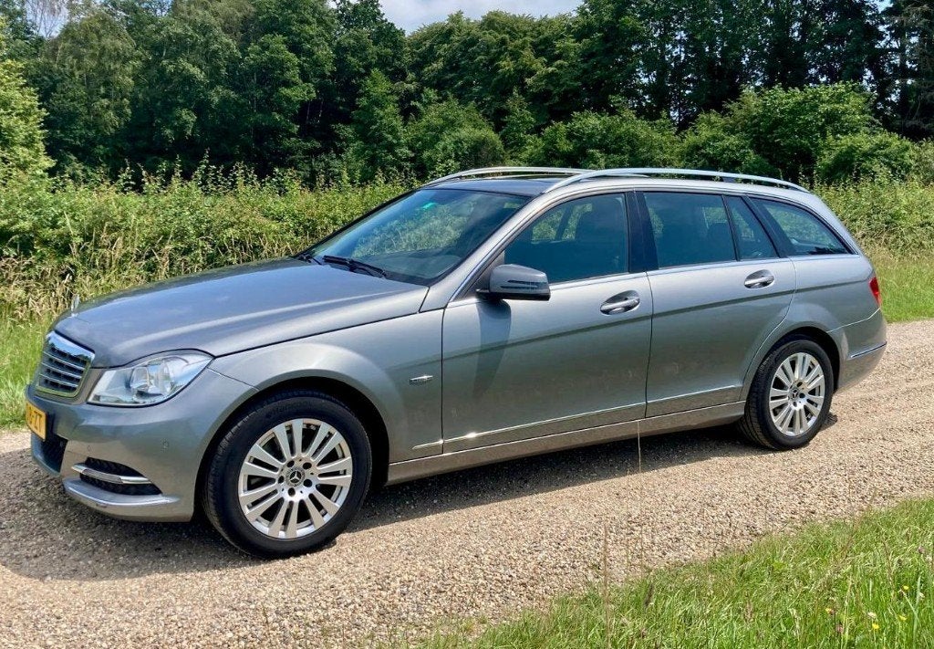 Mercedes C180 Estate Automaat 2012 | Cruise | Winterbanden, 1800 kg, Zwart, Multifunctioneel stuurwiel, 1796 cc