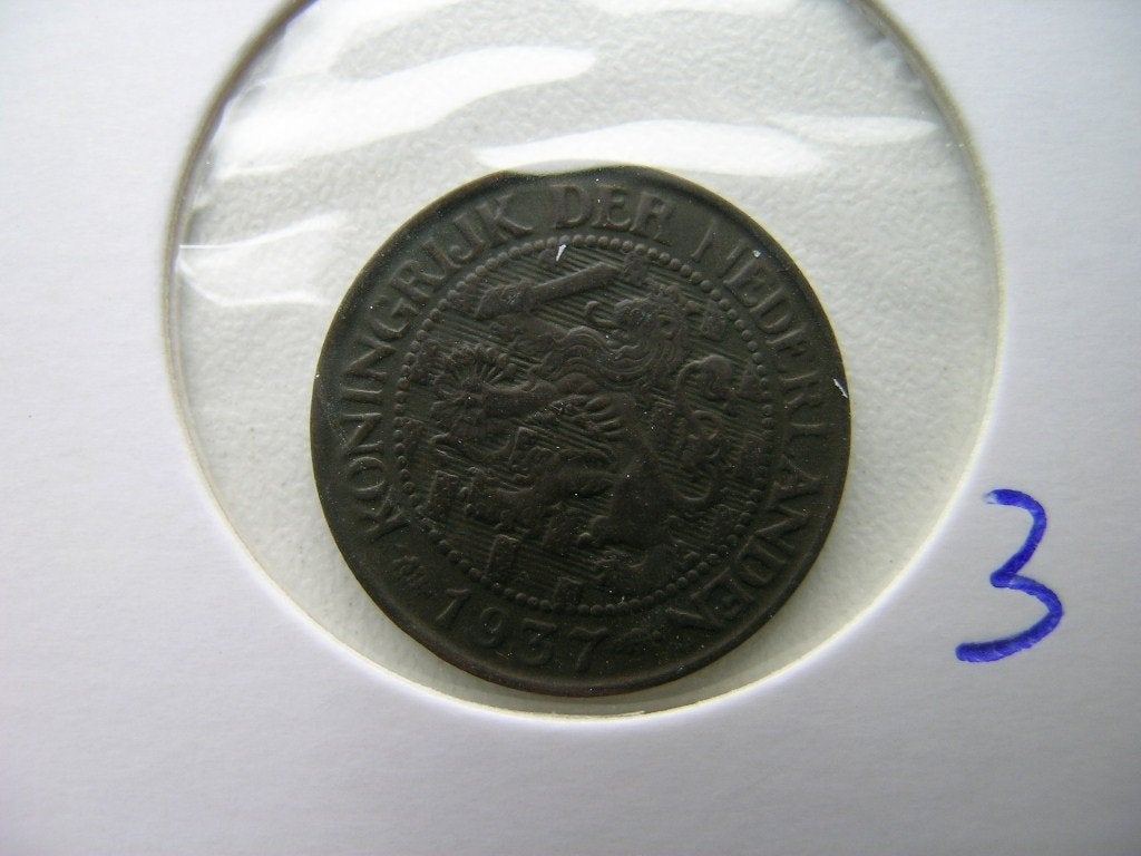 Cent 1937 (nr 3), Postzegels en Munten, Munten | Nederland, Ophalen of Verzenden, Koningin Wilhelmina, 1 cent, Losse munt