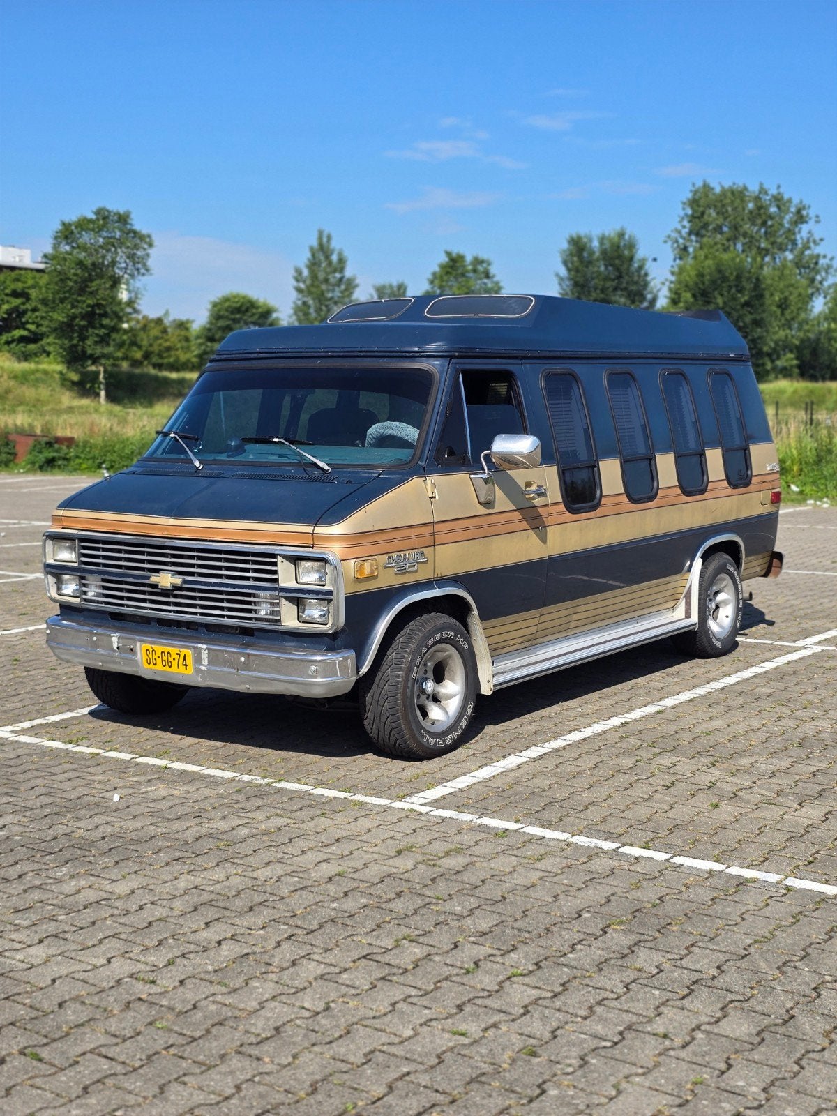 Chevrolet Chevy Van  G20 Starcraft LPG, Auto's, 5000 cc, 8 cilinders, Overige carrosserieën, Blauw