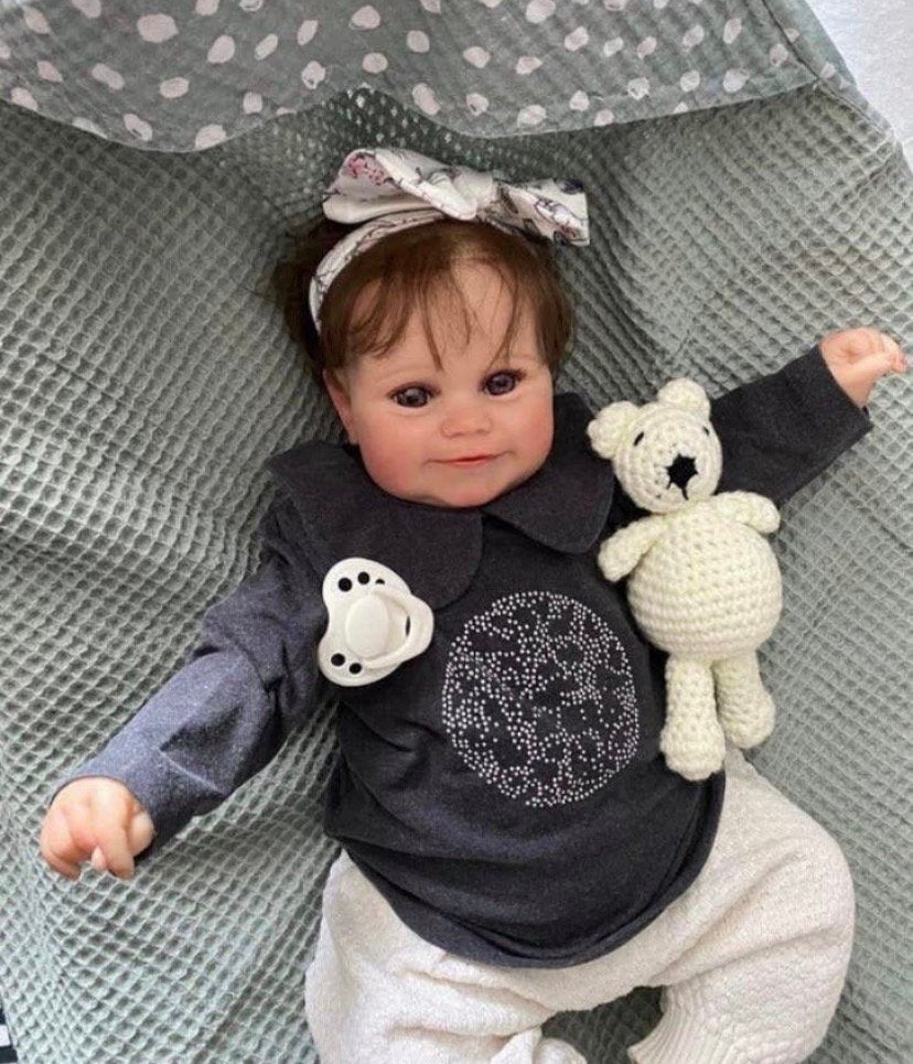Reborn meisje vrolijkerd ️, Verzamelen, Verzenden, Zo goed als nieuw, Pop, Levensecht of Reborn