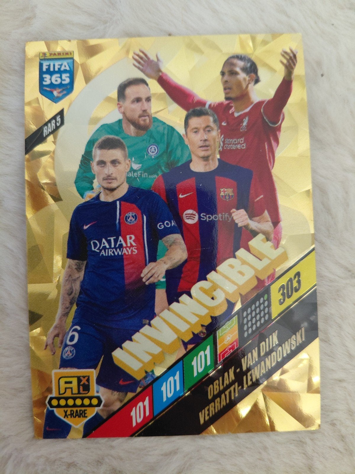 Panini FIFA 365 Invincible X-Rare Voetbalkaart, Ophalen of Verzenden, Zo goed als nieuw, Buitenlandse clubs, Poster, Plaatje of Sticker