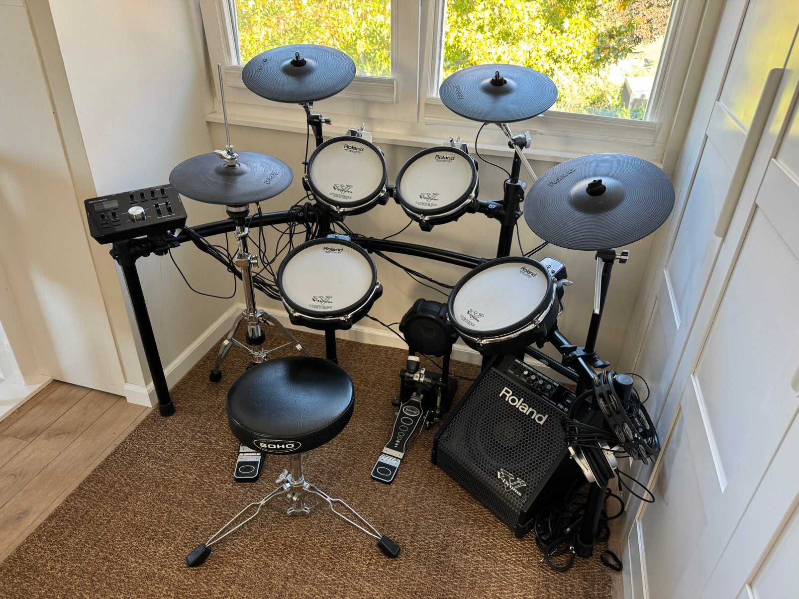 Drumstel Roland TD-25KV compleet, Ophalen, Zo goed als nieuw, Roland