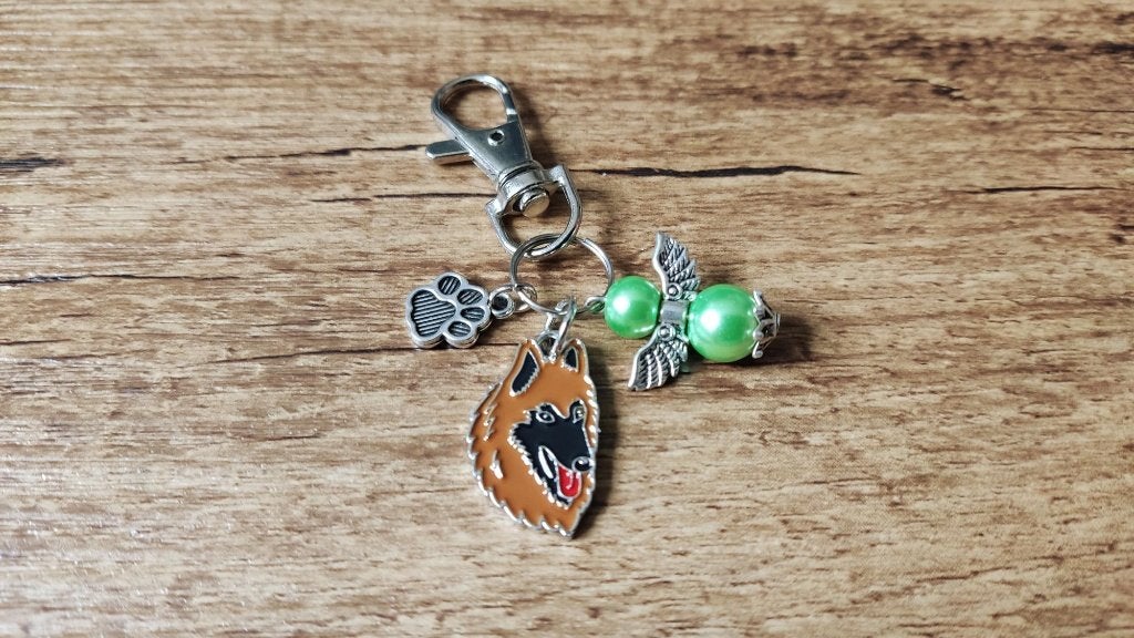 Sleutelhanger Tervuerense herder emaille met guardian angel, Overige merken, Verzenden, Nieuw, Overige typen