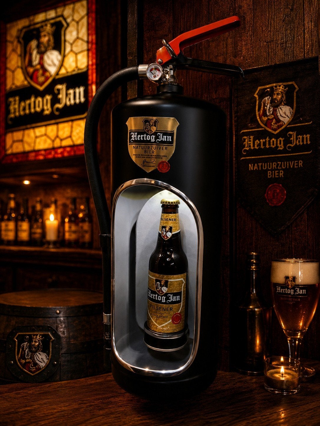 Unieke Bier Brandblussers | Grolsch • Hertog Jan • Heineken, Ophalen of Verzenden, Nieuw