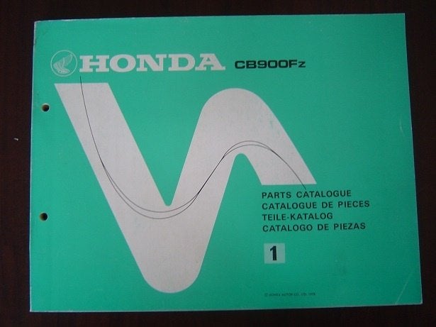 Honda CB900Fz 1978 motorcycle parts catalogue CB 900 katalog, Ophalen of Verzenden, Honda