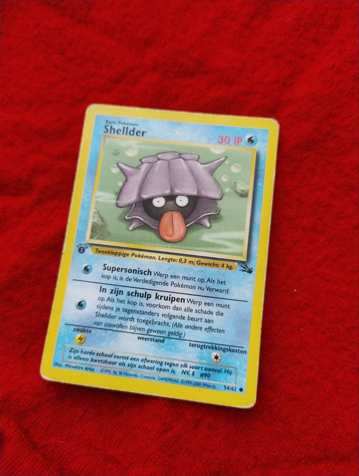 Pokémon Kaart Shellder 54/62 Basis-Pokémon 30 IP, Ophalen of Verzenden