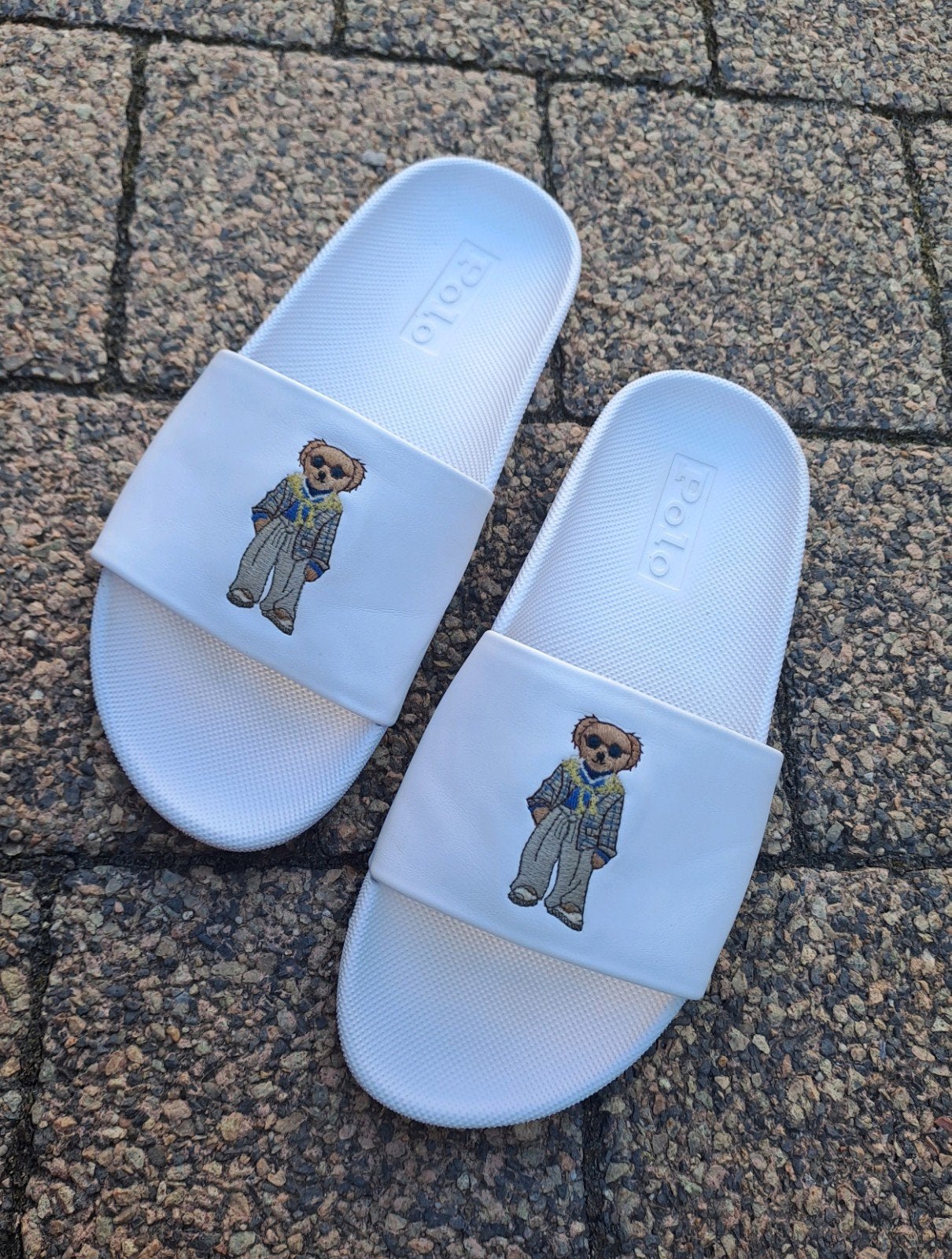 Ralph Lauren Slippers!, Slippers, Wit, Ophalen of Verzenden, Zo goed als nieuw