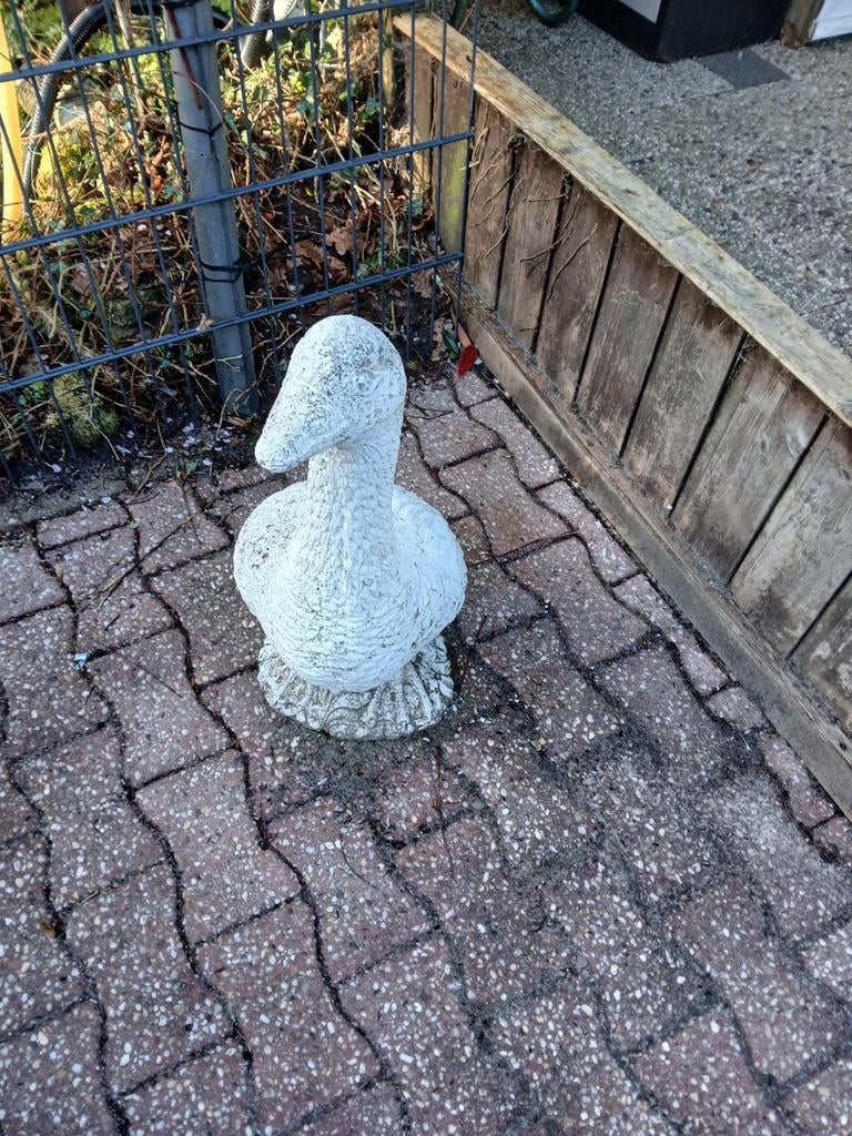 Betonnen Tuinbeeld Gans - Decoratieve Tuinversiering, Tuin en Terras, Tuinbeelden, Ophalen, Gebruikt, Beton, Dierenbeeld