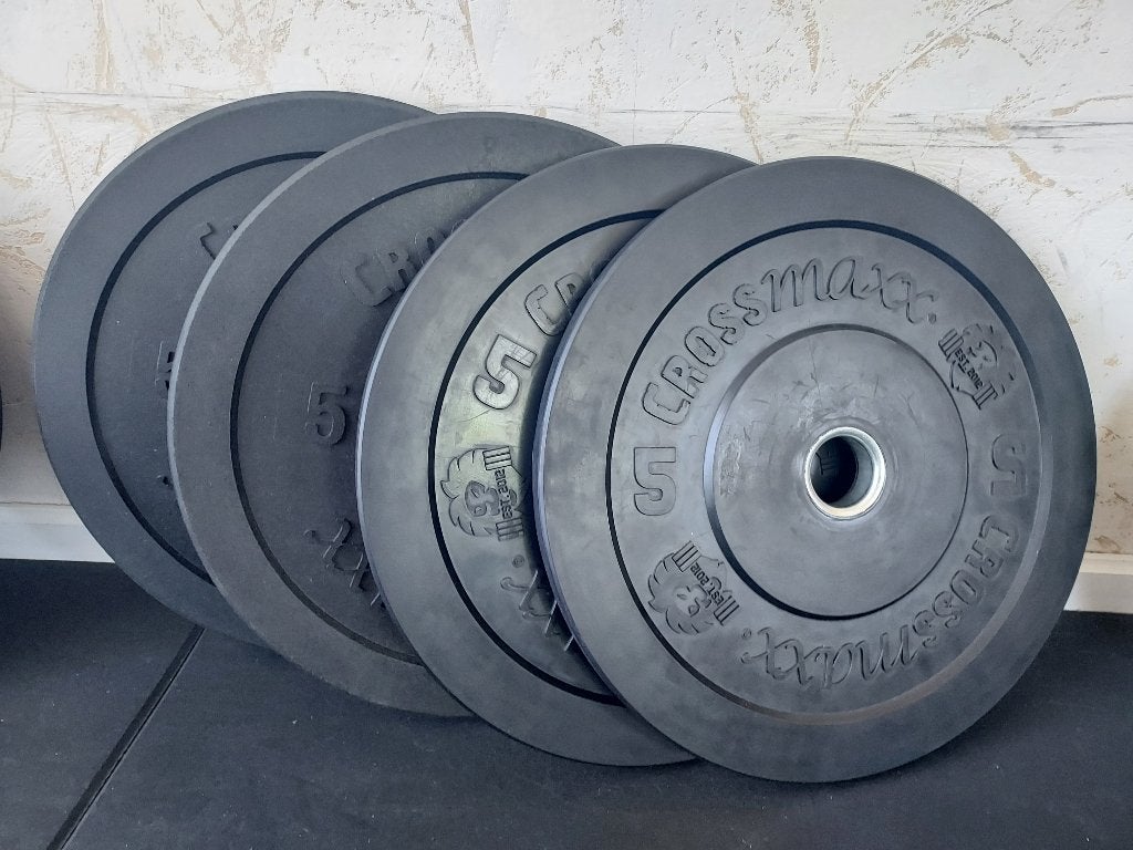 4x Crossmaxx 5kg Halterschijven, Ophalen, Gebruikt, Rug, Halterschijven