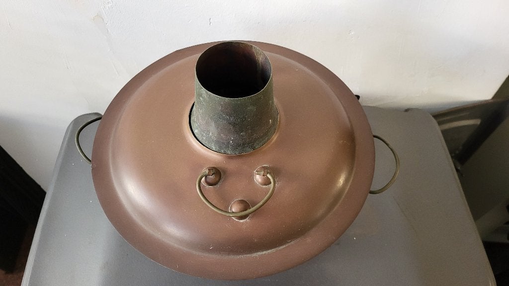 Vintage Shabu Shabu Mongolian Asian Hotpot ~ Copper ~ Brass, Ophalen of Verzenden, Koper
