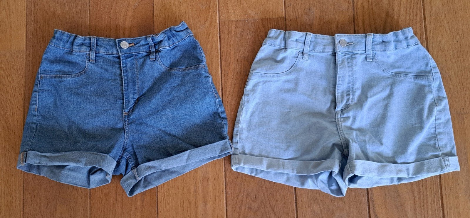 H&M Denim Shorts (2 stuks) - Maat 164 (13-14 jaar), Kinderen en Baby's, Kinderkleding | Maat 164, Gebruikt, Meisje, H&M, Ophalen