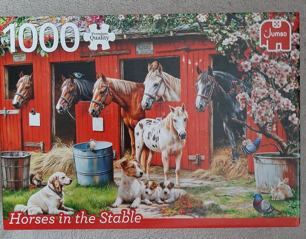 Legpuzzel Paarden op stal, Ophalen of Verzenden, 500 t/m 1500 stukjes, Zo goed als nieuw, Legpuzzel