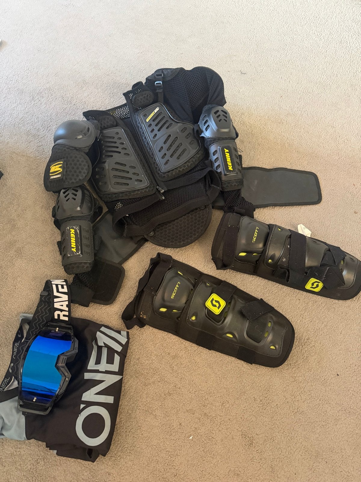Motorcross beschermingsset/ backprotector Kenny Maat M, Ophalen of Verzenden, Tweedehands, Heren, Motorcrosskleding