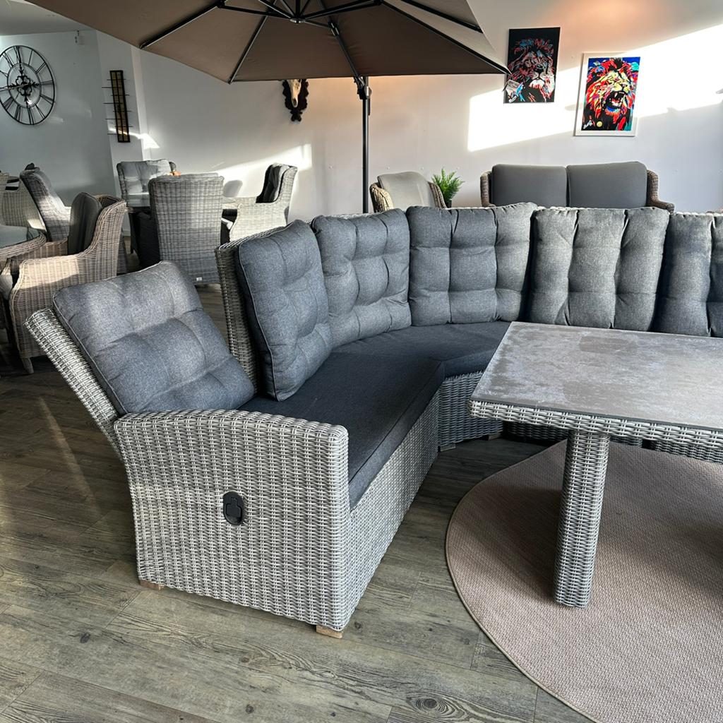 Luxe wicker Tuinset / Loungeset met verstelbare rugleuningen, Gebruikt, Verzenden, ., Zenq Tuinmeubelen