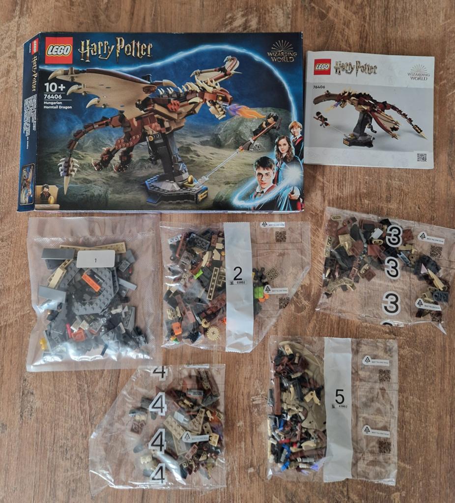 LEGO Harry Potter Hongaarse Hoornstaartdraak 76406, Kinderen en Baby's, Speelgoed | Duplo en Lego, Zo goed als nieuw, Lego, Complete set