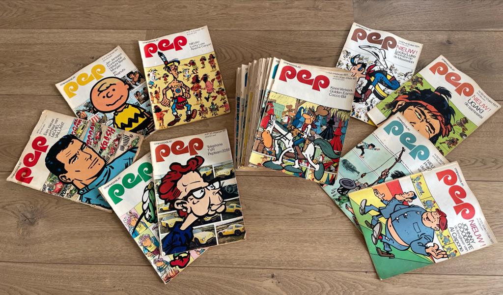 Jaargang stripblad PEP 1971 - Complete collectie (53 stuks), Gelezen, Complete serie of reeks, Europa, Ophalen of Verzenden