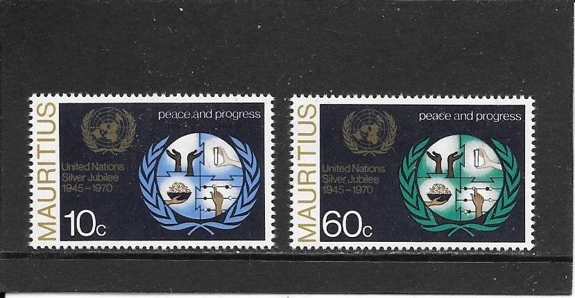 Mauritius 25 jaar VN, Ophalen of Verzenden, Overige landen, Postfris