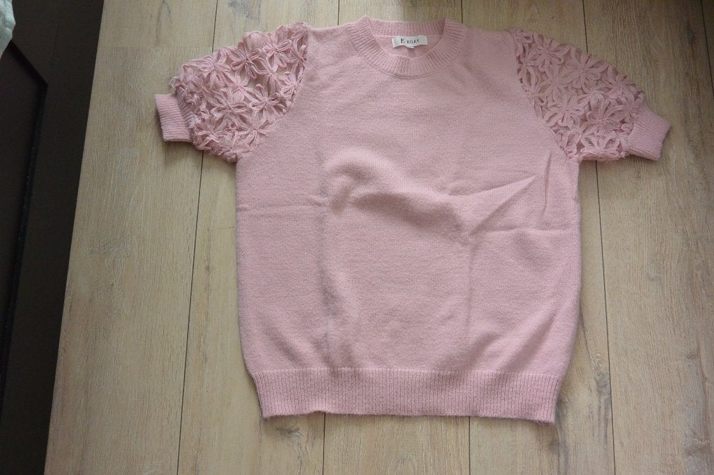 Roze wollen top van Kilky - maat S/M, Kleding | Dames, Ophalen of Verzenden, Korte mouw, Roze, Maat 36 (S)