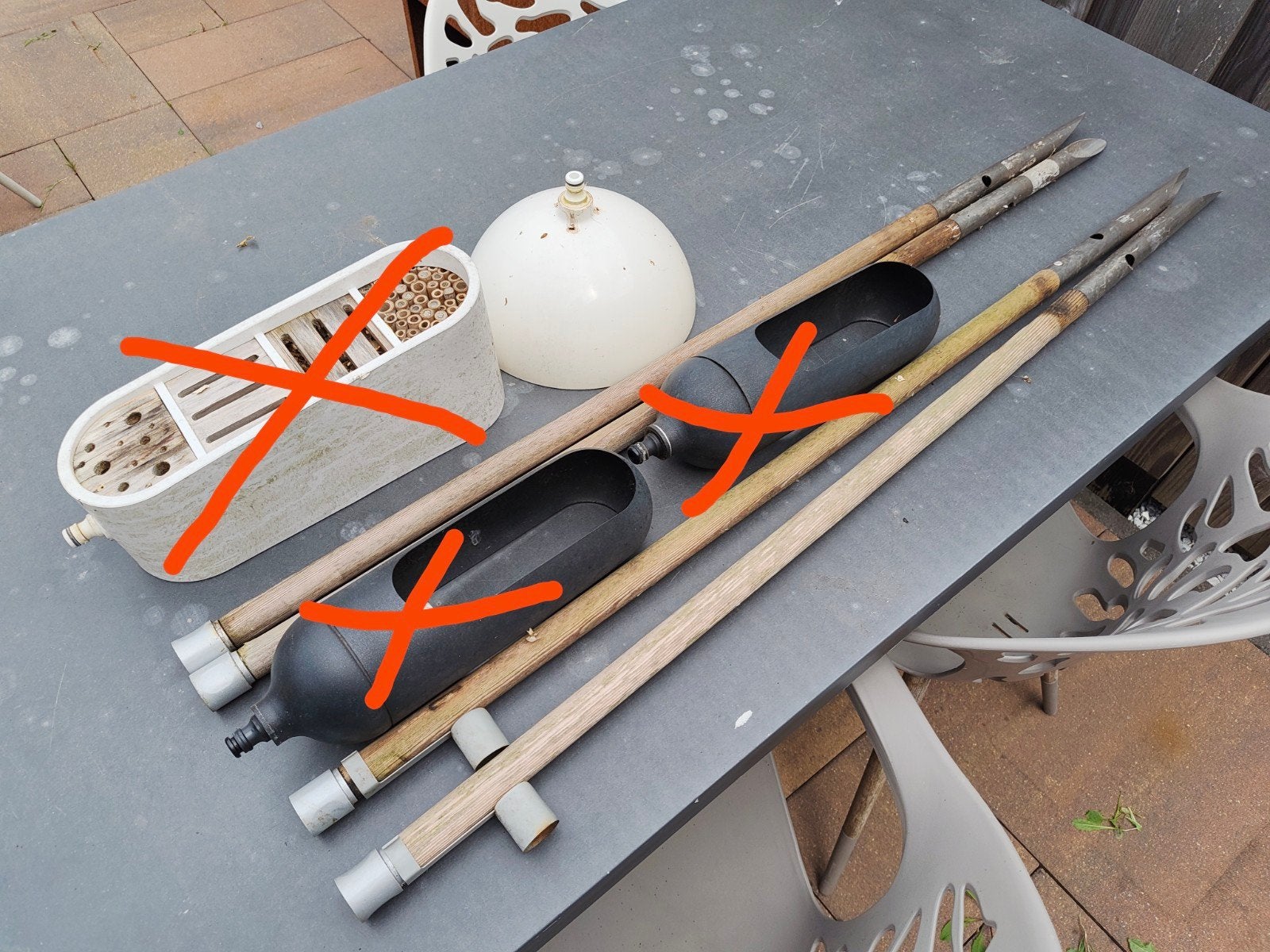 Gardena Click-up: Bloempot en 4x steel, Tuin en Terras, Ophalen, Gebruikt