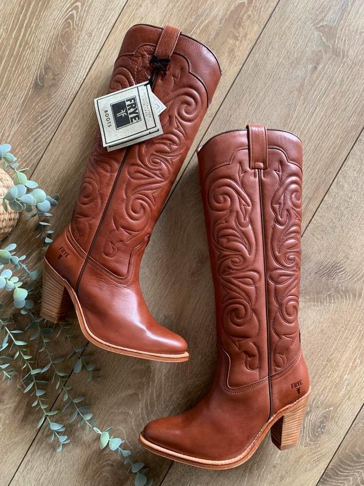 Frye hoge cowboylaarzen met hak 37 western boots laarzen, Hoge laarzen, -, Nieuw, Ophalen of Verzenden