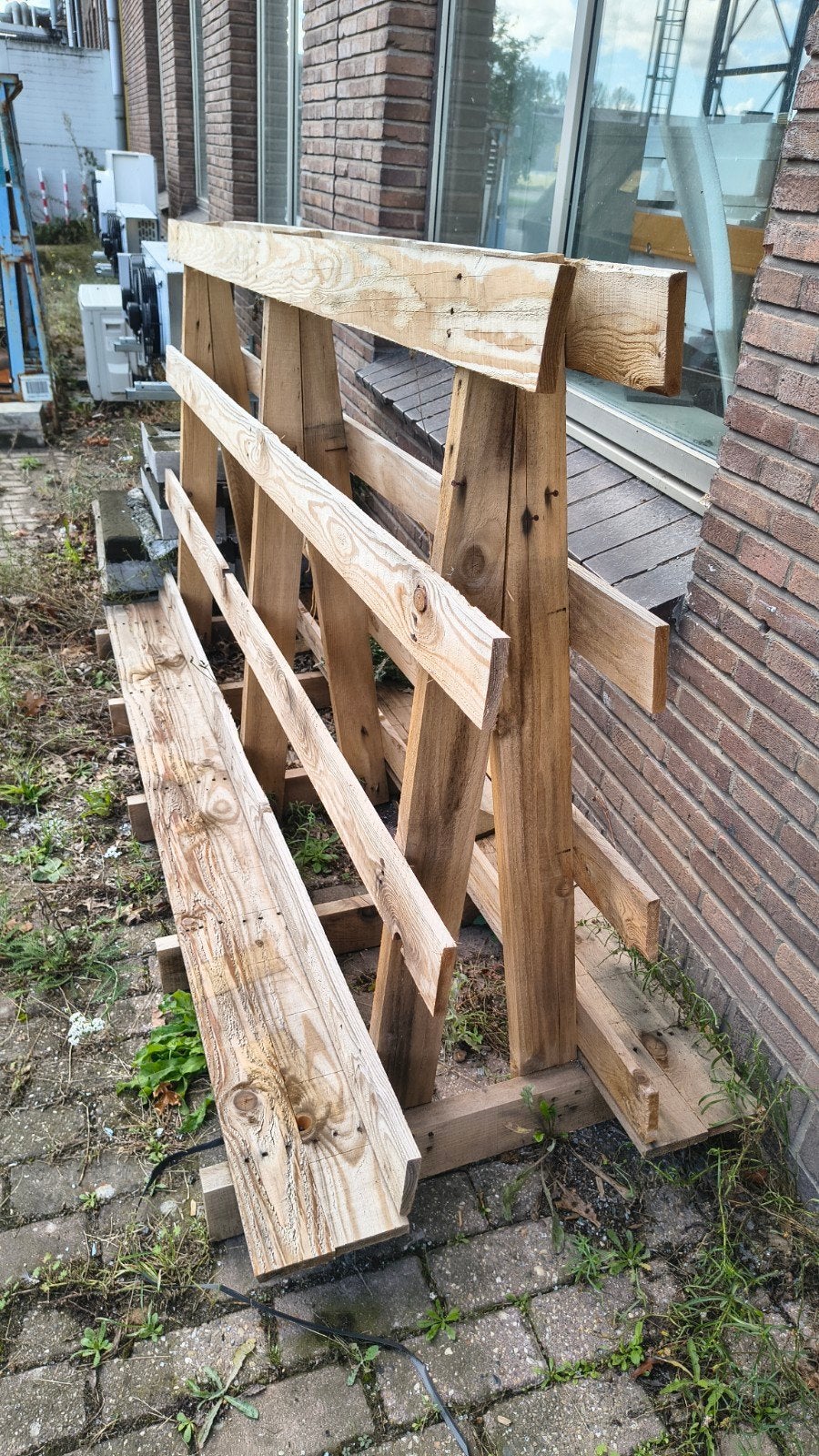 Gebruikte houten bokken voor opslag of transport, Doe-het-zelf en Verbouw, Ophalen, Gebruikt, Overige typen, Overige houtsoorten