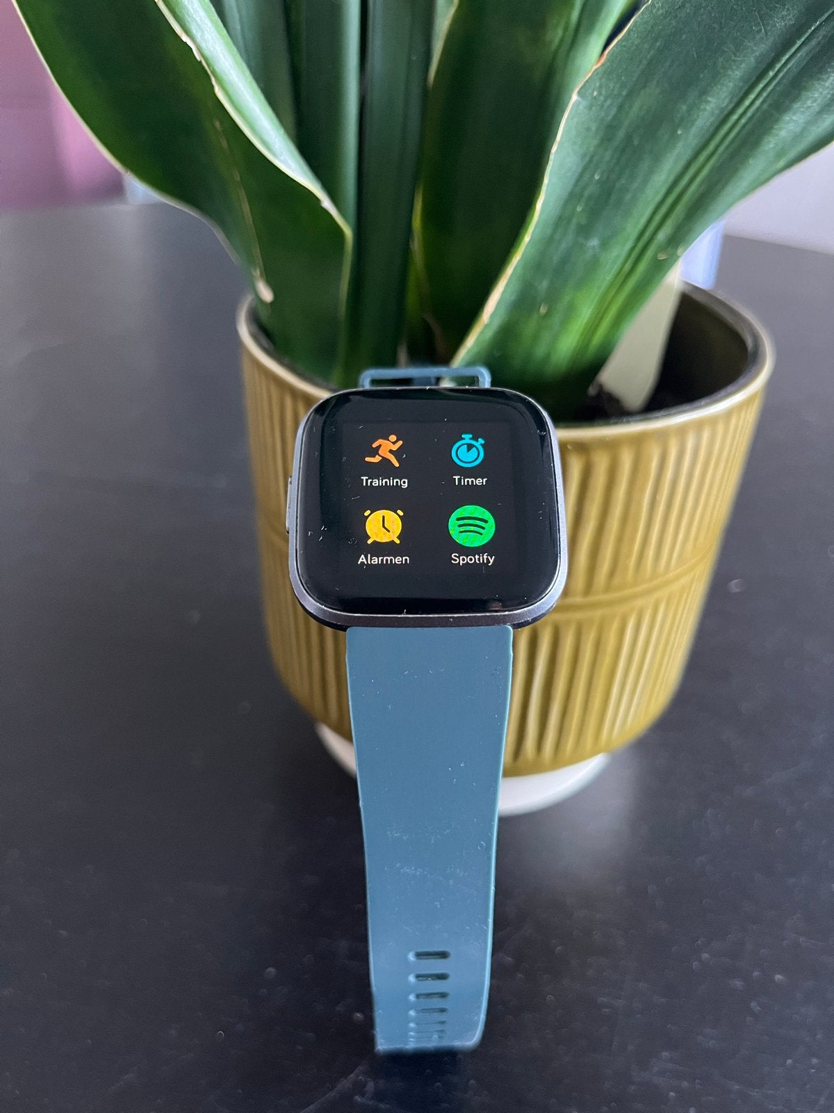 Fitbit Versa 2 Smartwatch inclusief oplader, Gebruikt, Stappen, Blauw, Ophalen of Verzenden