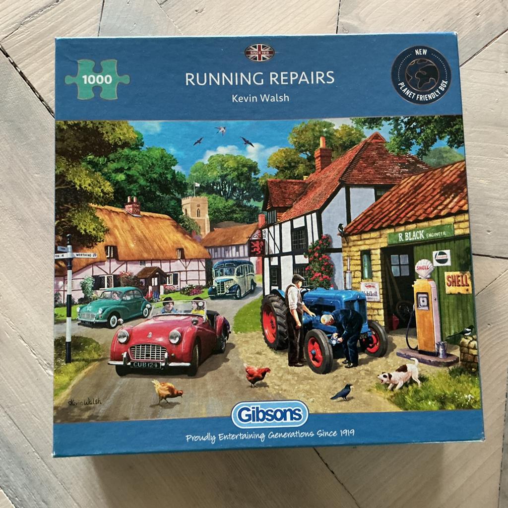 Gibsons legpuzzel 1000 stukjes - Running Repairs, Ophalen of Verzenden, 500 t/m 1500 stukjes, Zo goed als nieuw, Legpuzzel