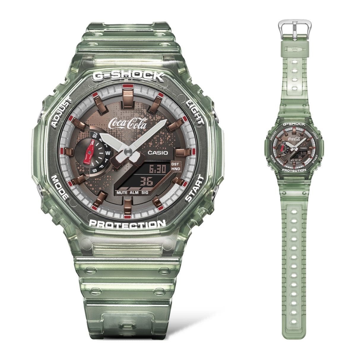 G-Shock x Coca-Cola Limited Edition (GA-2100CC-2A) – Uniek, Sieraden, Tassen en Uiterlijk, Horloges | Heren, Ophalen, Zo goed als nieuw