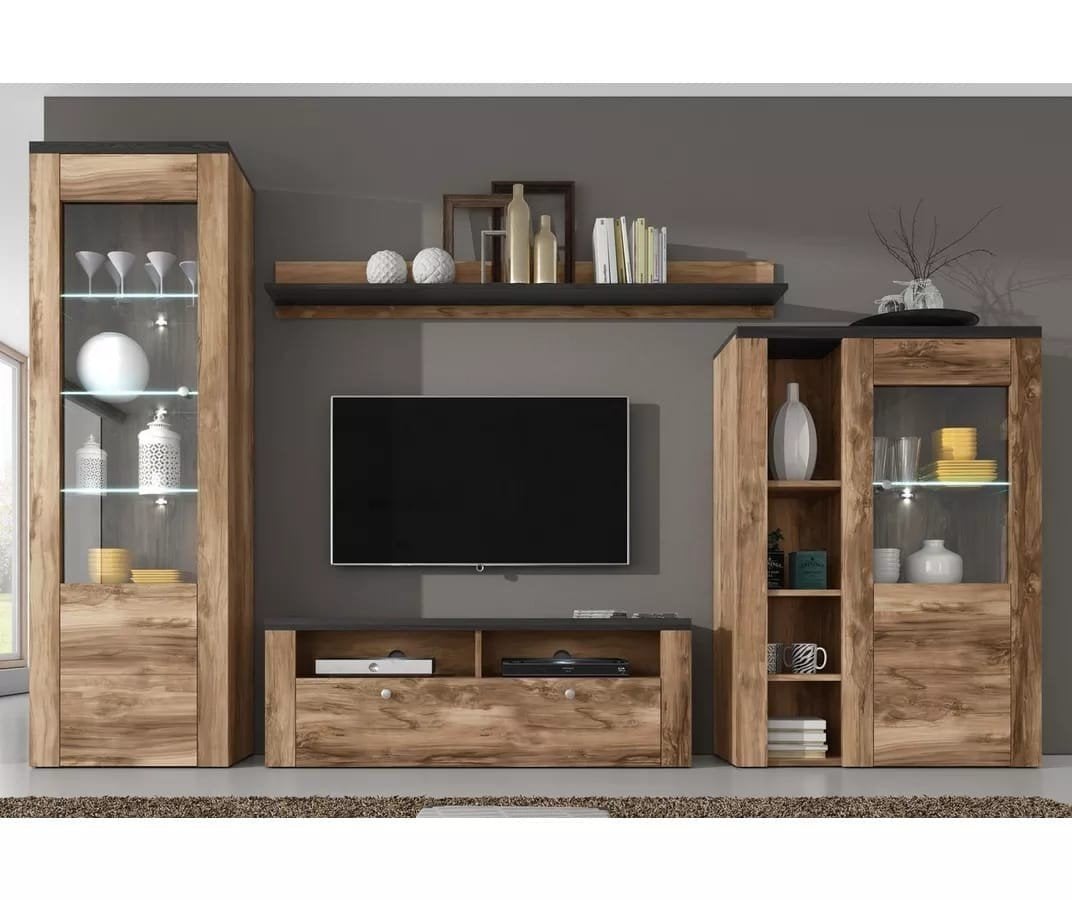 Tv meubel wandkast compleet!, Ophalen, 200 cm of meer, Zo goed als nieuw, Overige houtsoorten