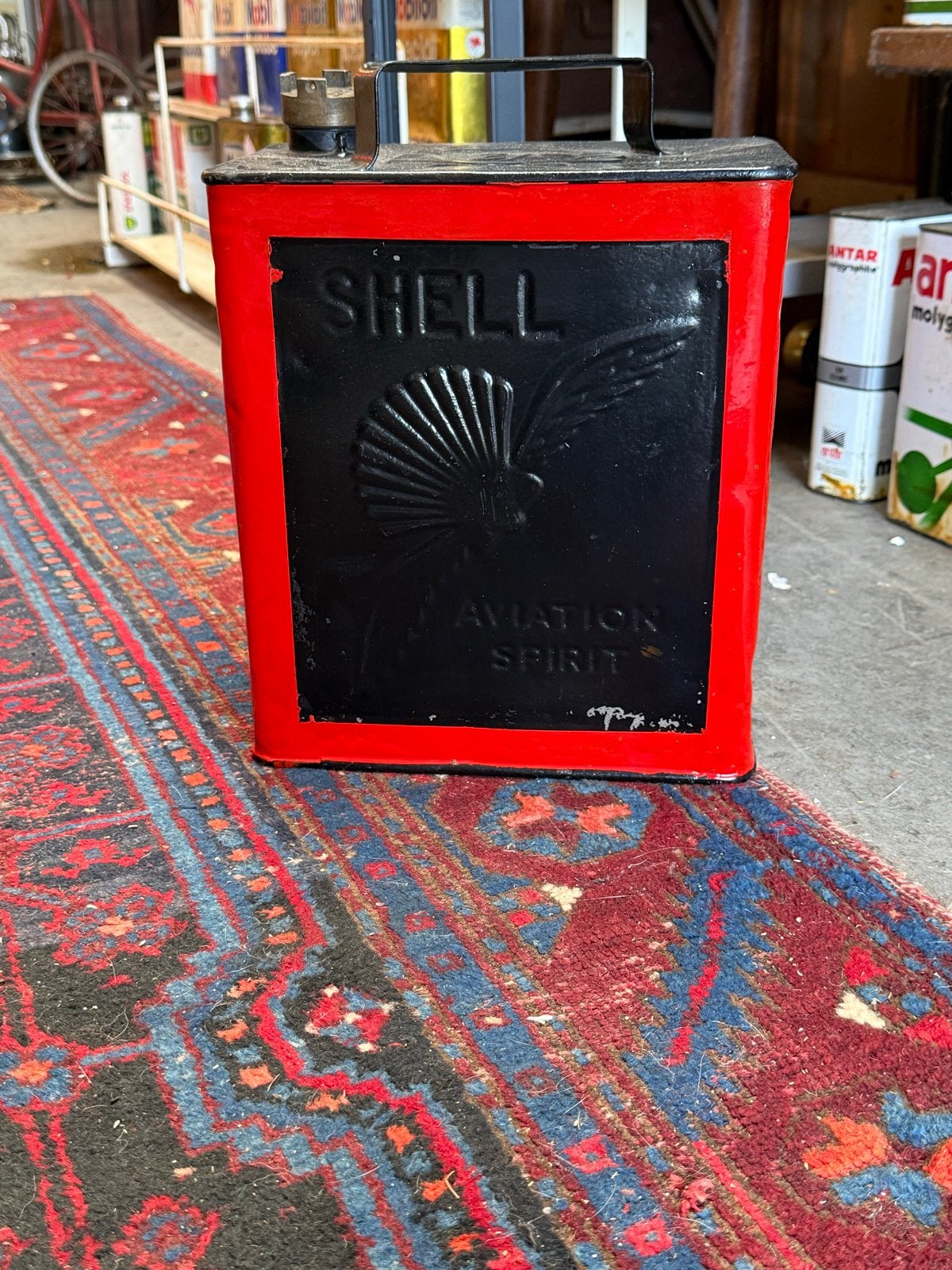 Shell Aviation Spirit jerrycan, Verzamelen, Merken en Reclamevoorwerpen, Gebruikt, Verpakking, Ophalen of Verzenden