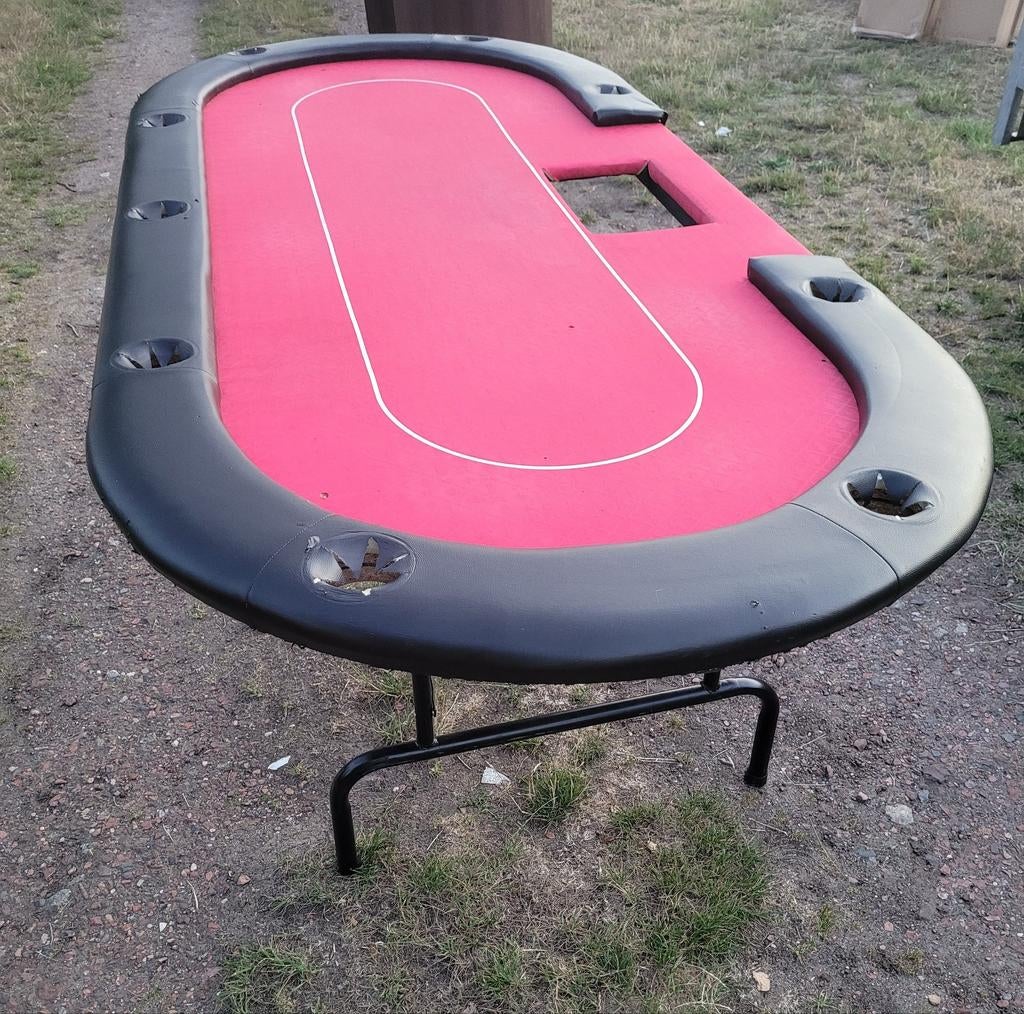 Luxe pokertafel, in goede staat en stevig! Top kwaliteit!, Vijf spelers of meer, Ophalen of Verzenden, Gebruikt