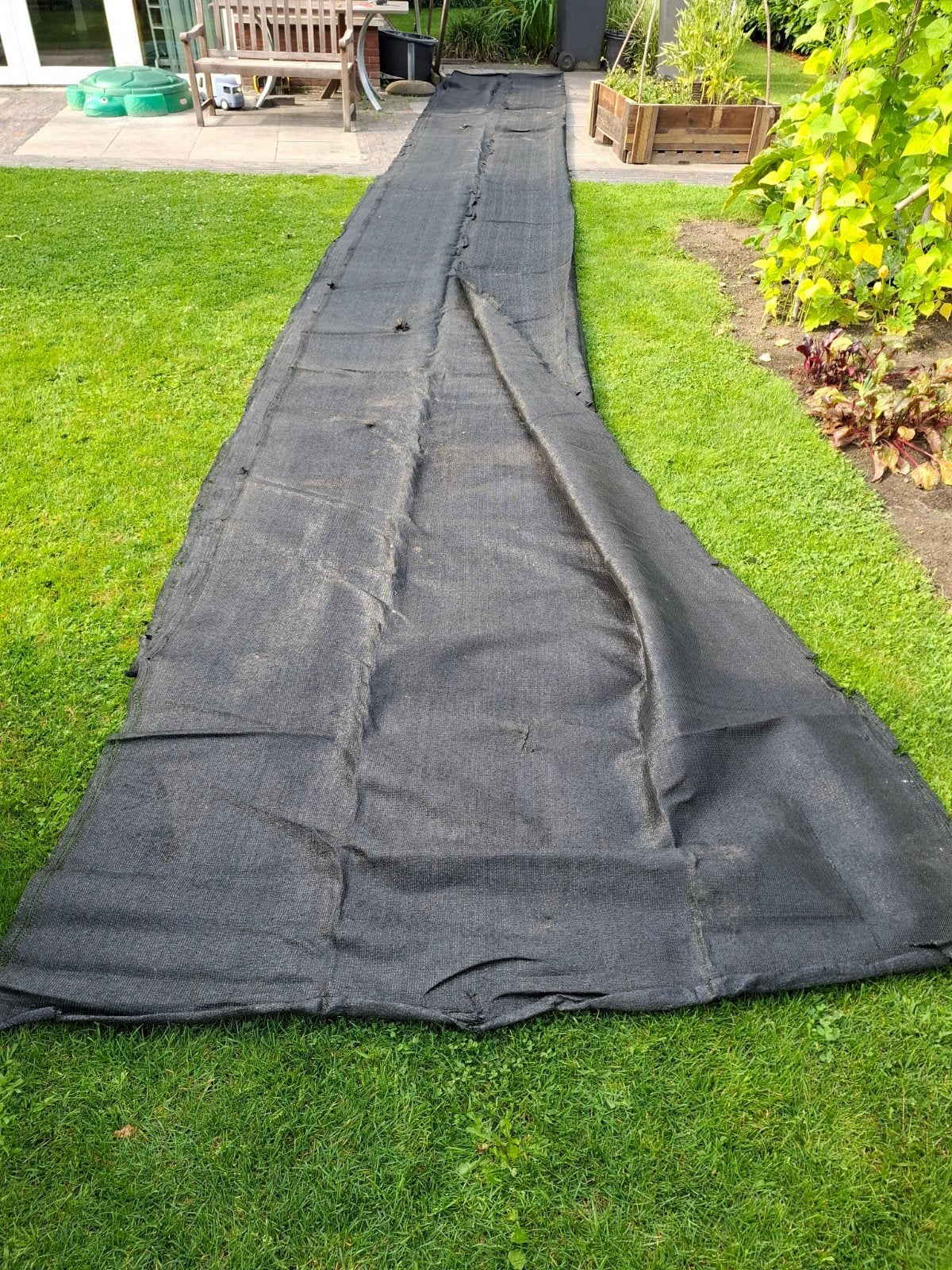 Zwart gaas doek totaal +/- 28 mtr., Tuin en Terras, Ophalen of Verzenden, Gebruikt