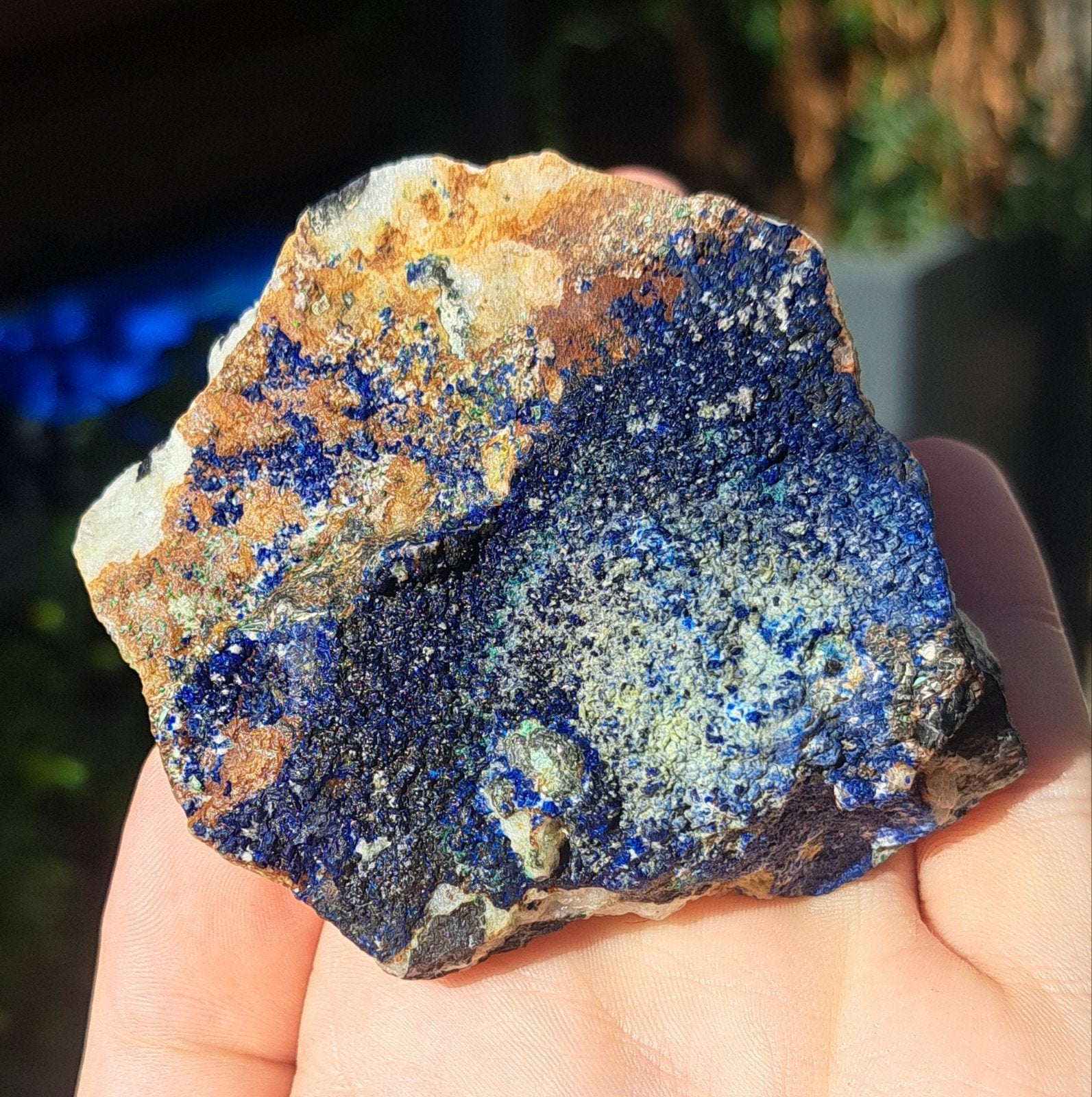Azuriet cluster edelsteen / mineraal verzameling edelstenen, Ophalen of Verzenden