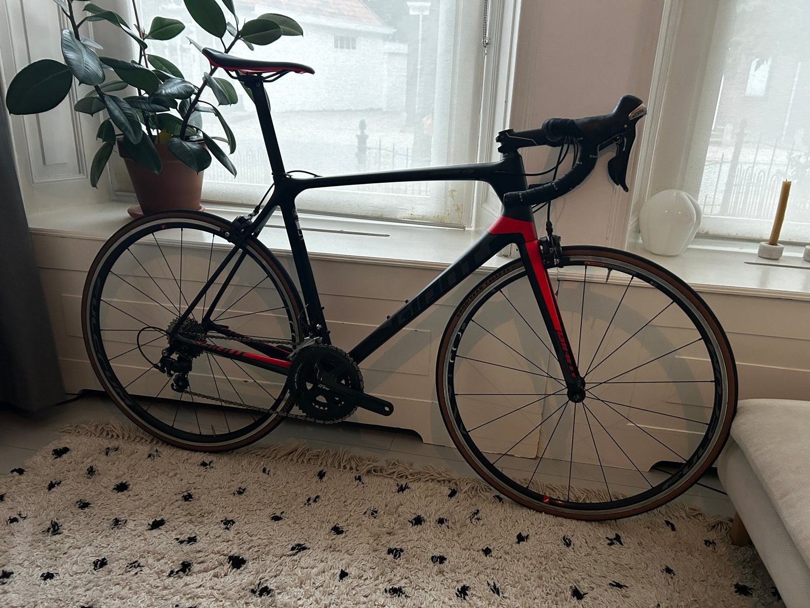 Giant TCR advance 2 Shimano 105 met extra wielset, Ophalen, 28 inch, Gebruikt, Carbon