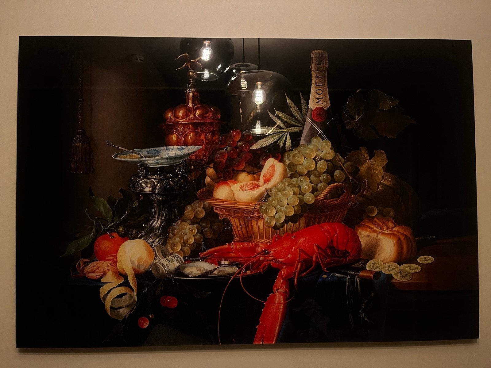 Op maat gemaakt glas schilderij: Luxe Stilleven, Stilleven, Klassiek, Ophalen, Achter glas