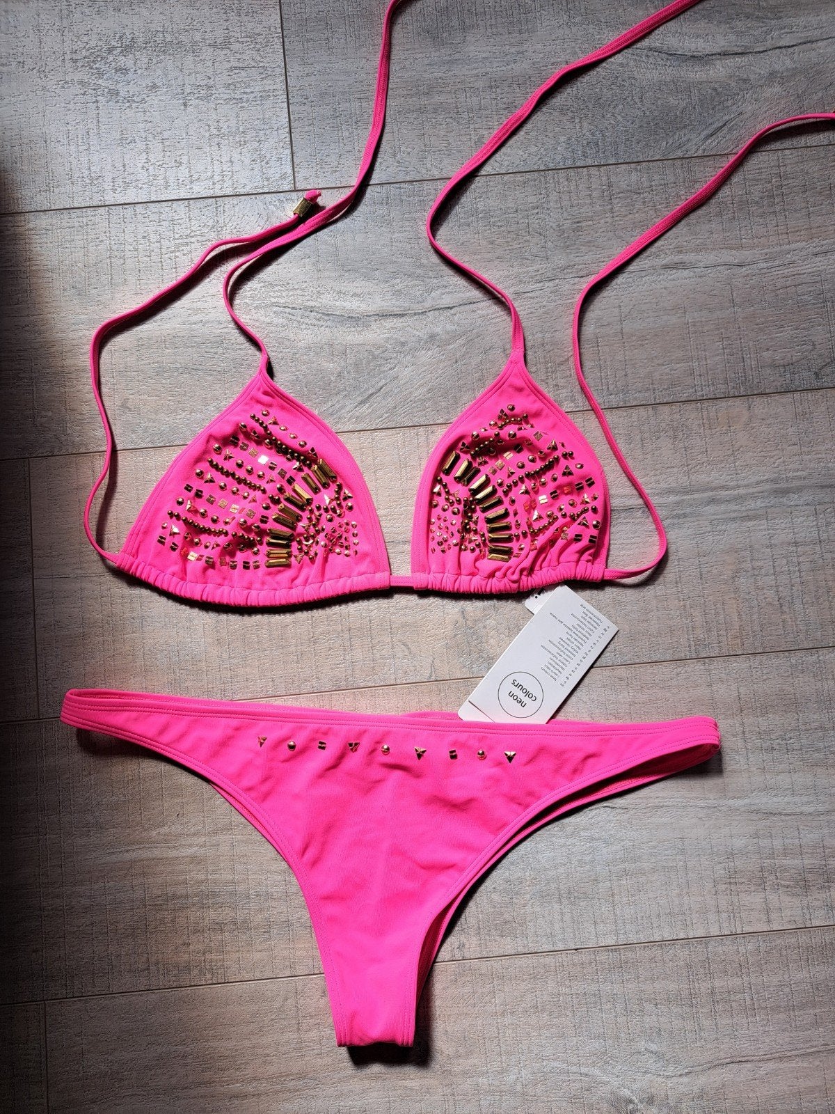 Bikini nieuw fel roze brazilian cheeky maat 42 Rodeo C&A, Nieuw, Ophalen of Verzenden, Roze, Bikini