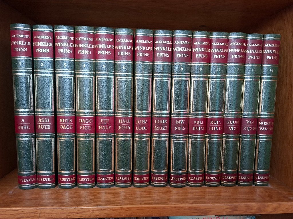 Elsevier Algemene Winkler Prins uit 1975, Boeken, Encyclopedieën, Complete serie, Algemeen, Ophalen, Gelezen