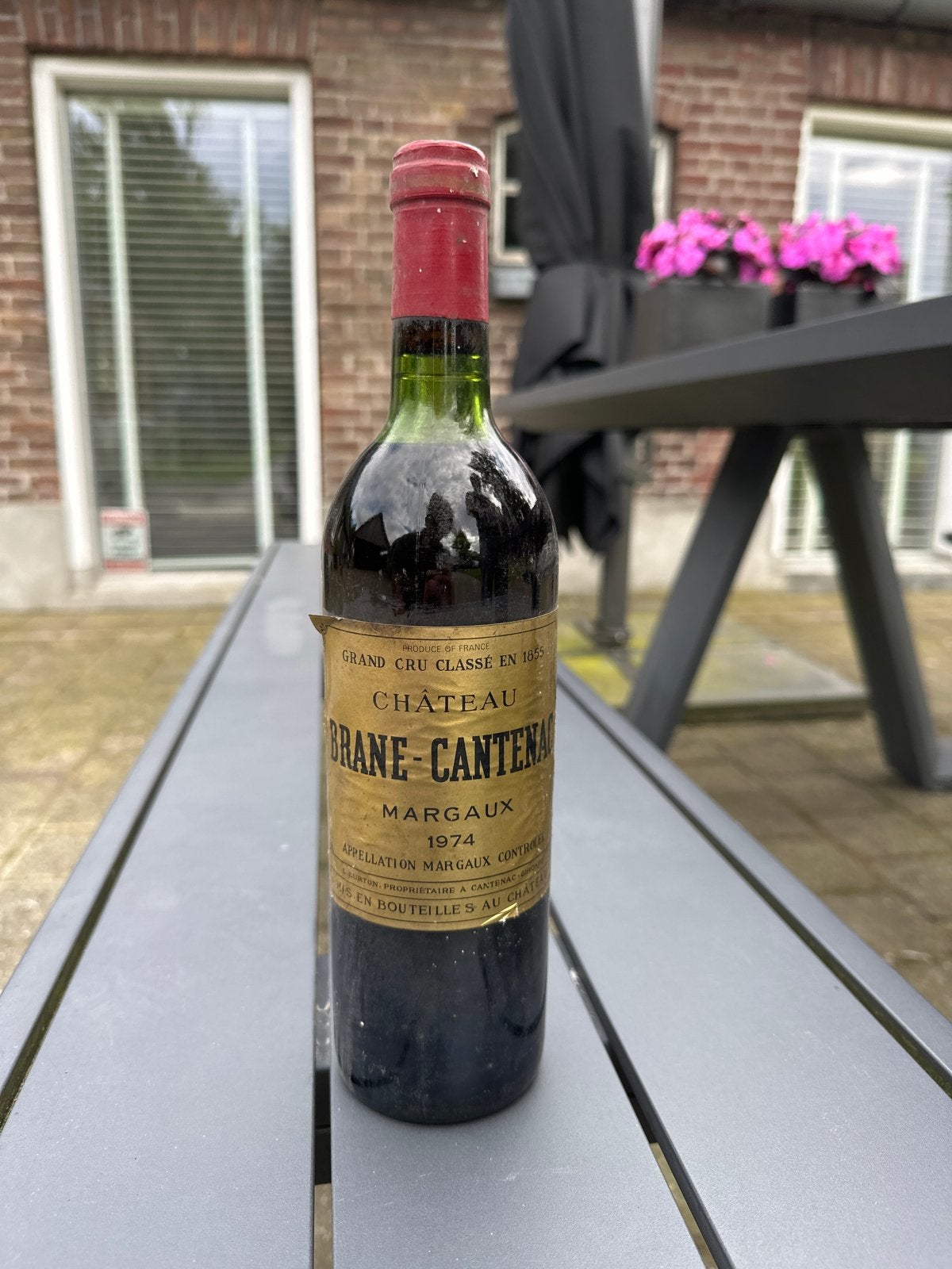 Château Brane-Cantenac Margaux 1974 Rode Wijn, Ophalen of Verzenden, Gebruikt, Frankrijk, Rode wijn