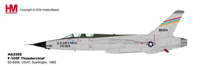 Hobby Master HA2555 | Republic F-105F Thunderchief, Ophalen, Schaalmodel, Nieuw, Info@pilots-station.com