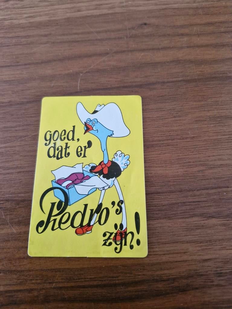 7885 Sticker Vintage Pedro's - Goed dat er Pedro's zijn!, Ophalen of Verzenden, Gebruikt